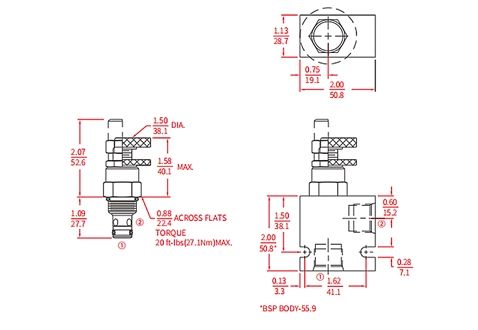 vàlvula de control de flux direccional